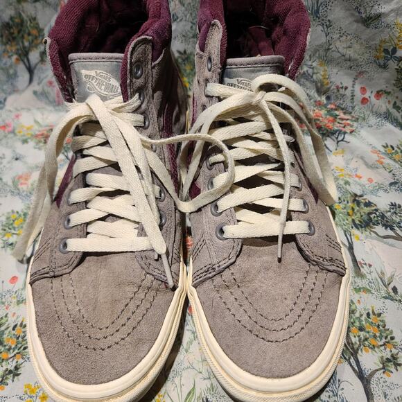 VANS Sneakers Sk8-Hi Mte "Off the Wall" Frost Gray/Prune - US Men 6.5 Women 8 - Picture 3 of 7